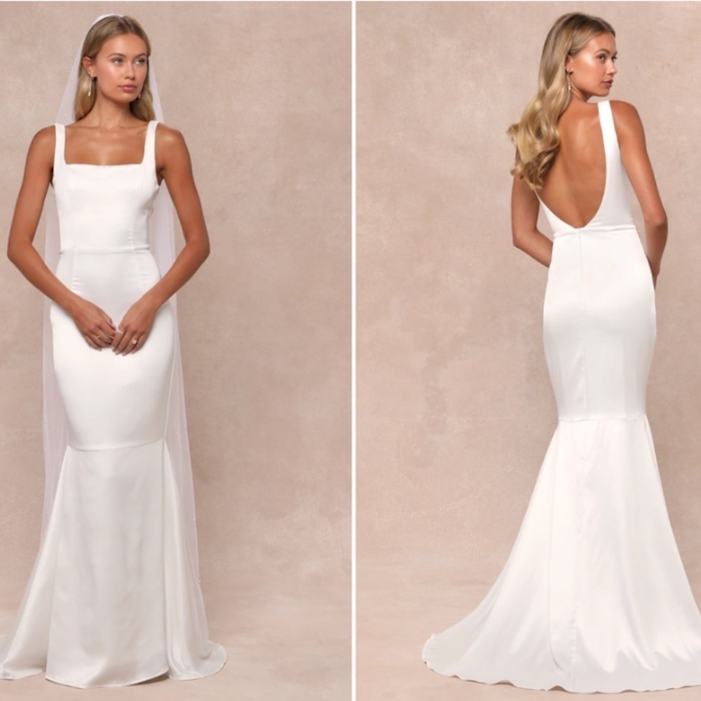 Lulu's Elegant White Gown